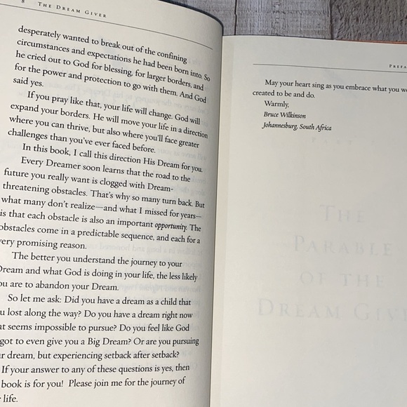 The Dream Giver by Bruce Wilkinson spiritual book - Picture 8 of 14